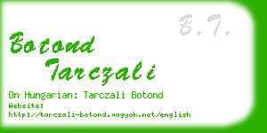 botond tarczali business card